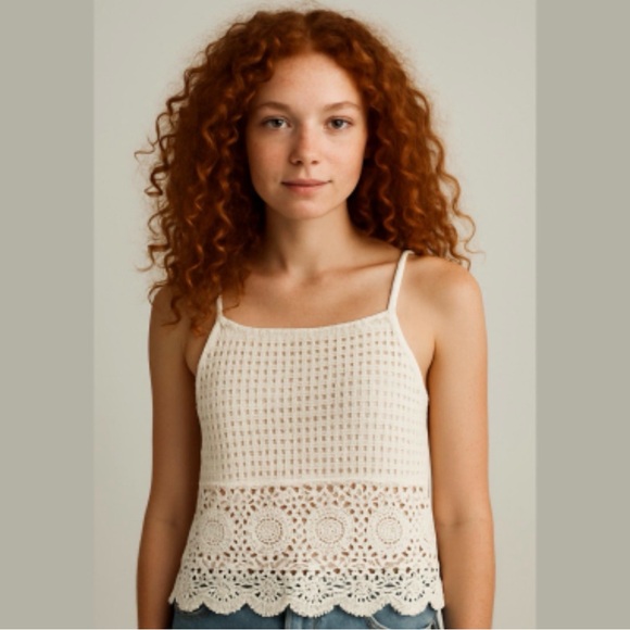 Maurices White Lace Crochet Camisole SKU1479 - Picture 1 of 10